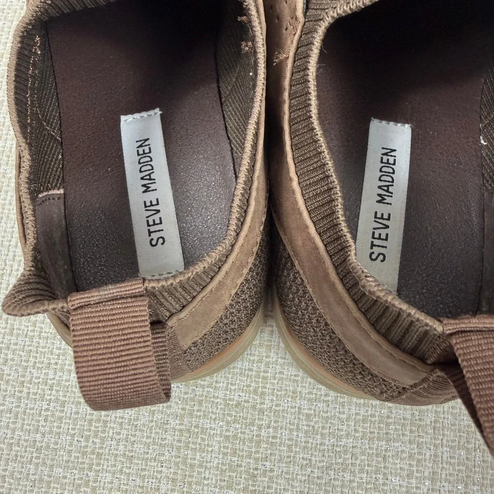 Steve Madden Brugby Mens Kids Brown Knit Dress‎ Shoes Size 6